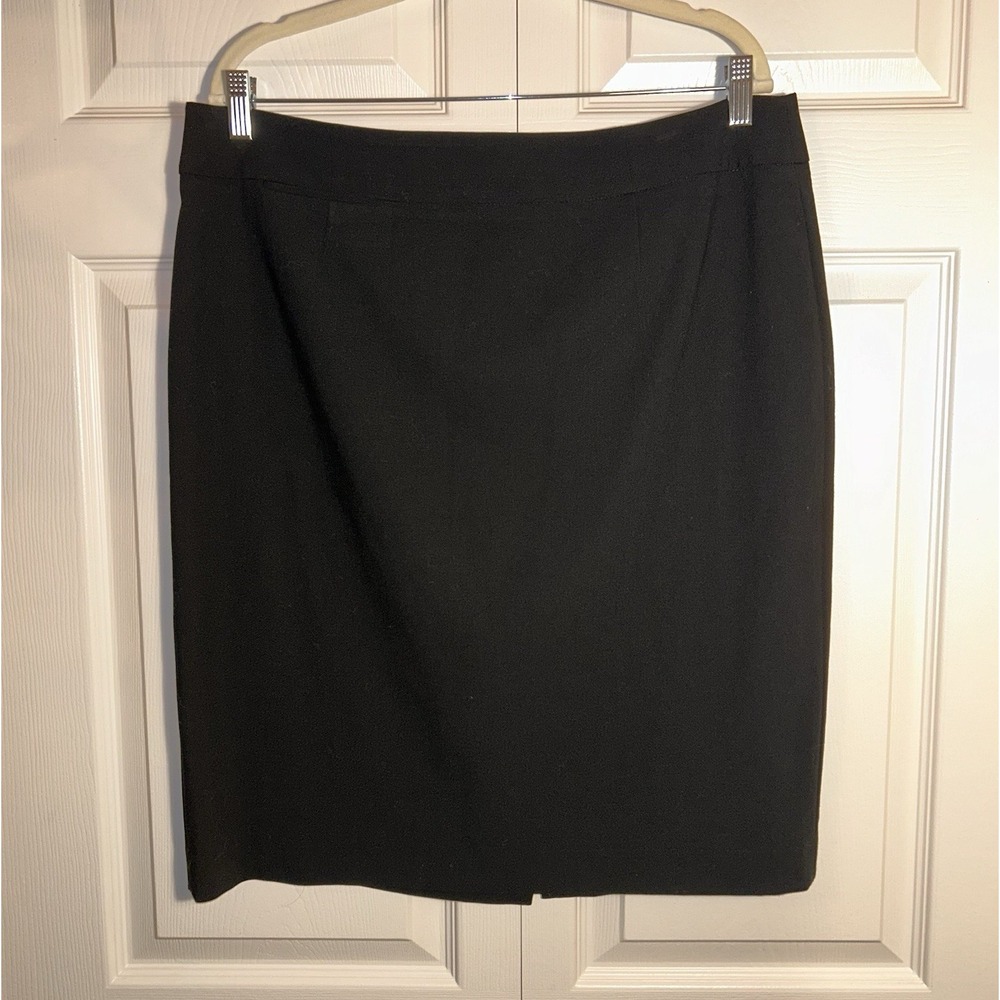 Calvin Klein CorpCore Women's Black Pencil Skirt Office Siren Knee Length sz 16